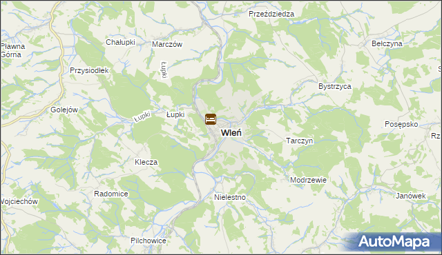 mapa Wleń, Wleń na mapie Targeo