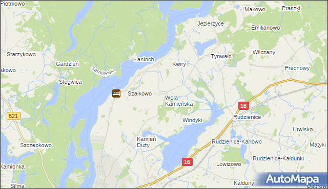 mapa Wola Kamieńska, Wola Kamieńska na mapie Targeo