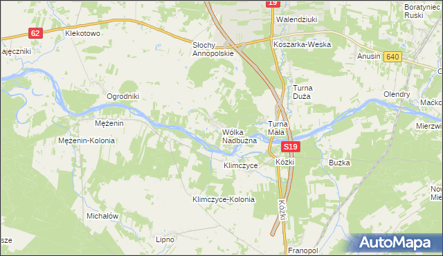 mapa Wólka Nadbużna gmina Siemiatycze, Wólka Nadbużna gmina Siemiatycze na mapie Targeo