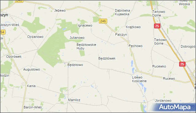 mapa Będzitówek, Będzitówek na mapie Targeo