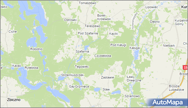 mapa Czystebłota, Czystebłota na mapie Targeo