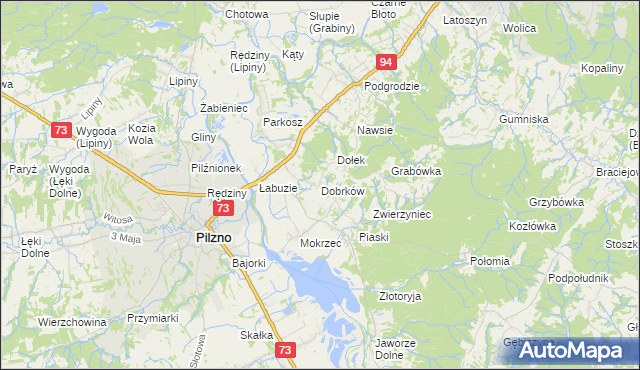 mapa Dobrków, Dobrków na mapie Targeo