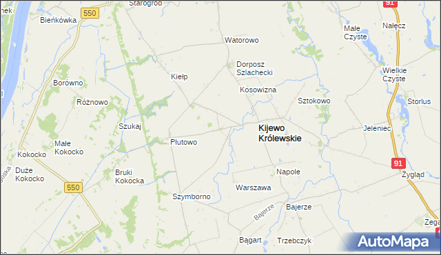 mapa Kijewo Szlacheckie, Kijewo Szlacheckie na mapie Targeo