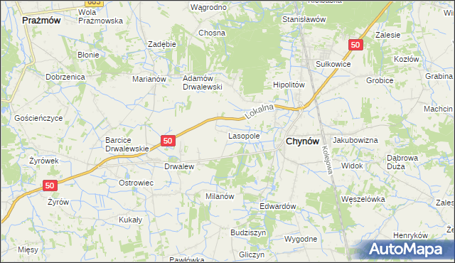 mapa Lasopole, Lasopole na mapie Targeo