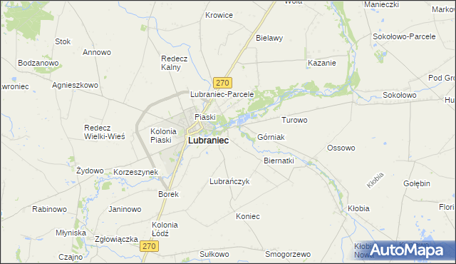 mapa Marysin gmina Lubraniec, Marysin gmina Lubraniec na mapie Targeo
