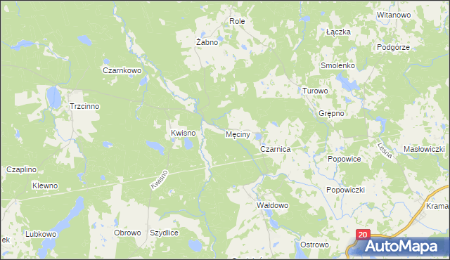 mapa Męciny, Męciny na mapie Targeo