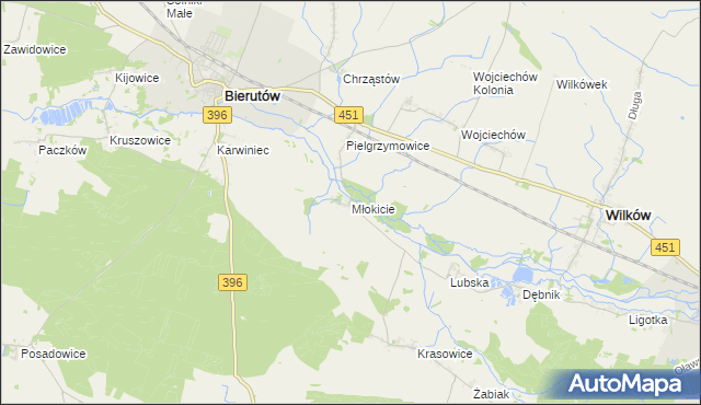 mapa Młokicie, Młokicie na mapie Targeo