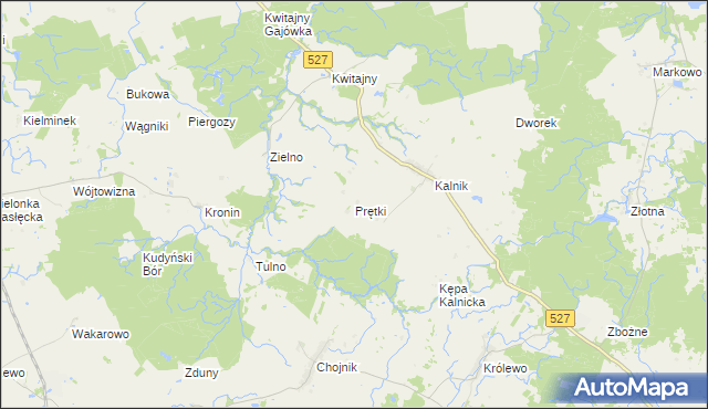 mapa Prętki, Prętki na mapie Targeo