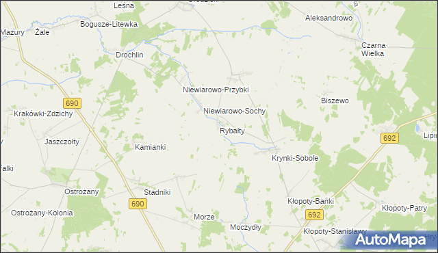 mapa Rybałty, Rybałty na mapie Targeo