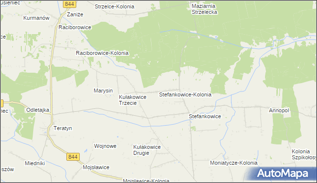 mapa Stefankowice-Kolonia, Stefankowice-Kolonia na mapie Targeo