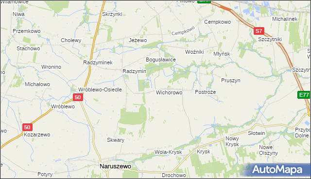 mapa Wichorowo, Wichorowo na mapie Targeo