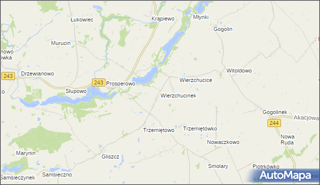 mapa Wierzchucinek, Wierzchucinek na mapie Targeo