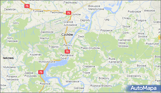 mapa Piaski-Drużków, Piaski-Drużków na mapie Targeo