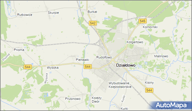 mapa Rudolfowo, Rudolfowo na mapie Targeo