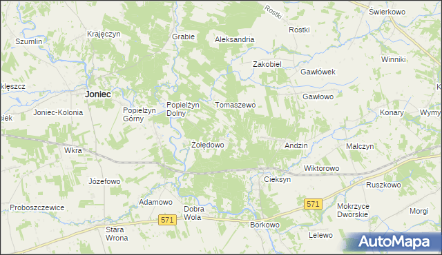 mapa Nowosiółki gmina Nowe Miasto, Nowosiółki gmina Nowe Miasto na mapie Targeo