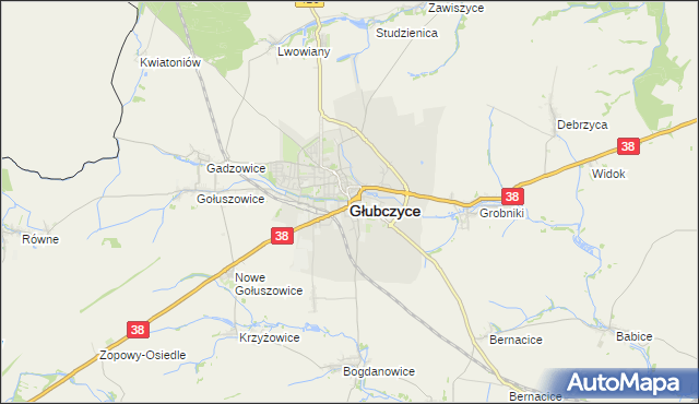 mapa Głubczyce, Głubczyce na mapie Targeo