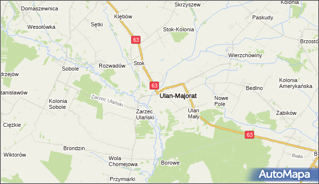 mapa Ulan-Majorat, Ulan-Majorat na mapie Targeo