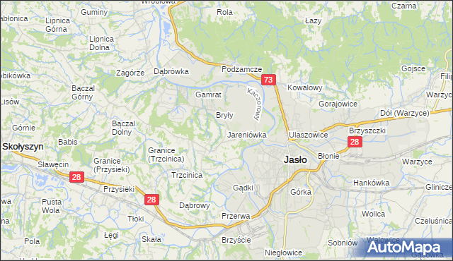 mapa Jareniówka, Jareniówka na mapie Targeo