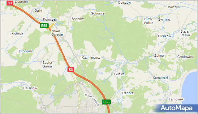 mapa Moskorzyn gmina Polkowice, Moskorzyn gmina Polkowice na mapie Targeo