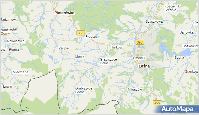 mapa Grabiszyce Dolne, Grabiszyce Dolne na mapie Targeo