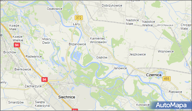 mapa Gajków, Gajków na mapie Targeo