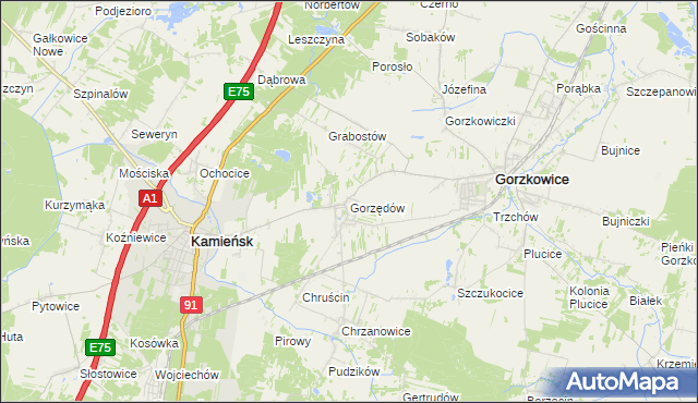 mapa Gorzędów, Gorzędów na mapie Targeo