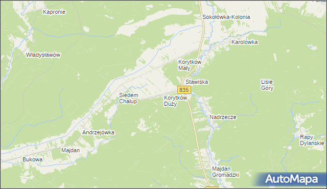 mapa Korytków Duży, Korytków Duży na mapie Targeo