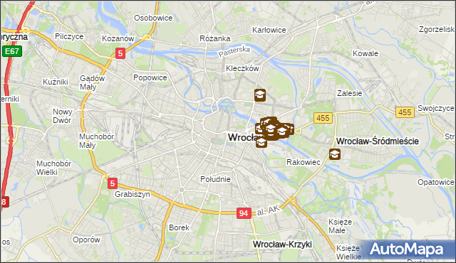 mapa Wrocławia, Wrocław na mapie Targeo