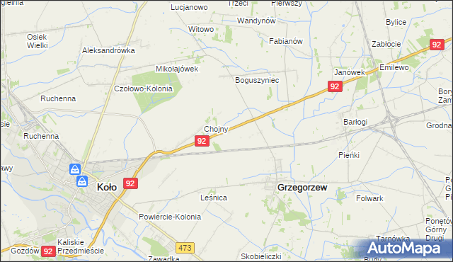 mapa Autostrada, Autostrada na mapie Targeo