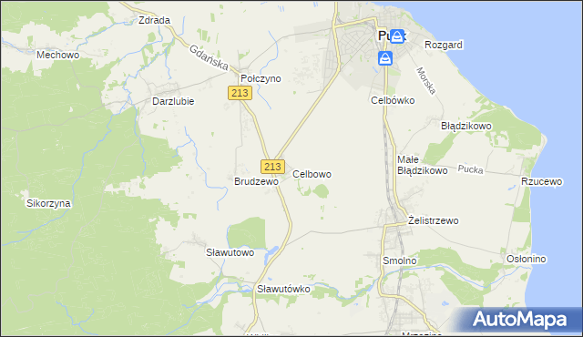 mapa Celbowo, Celbowo na mapie Targeo