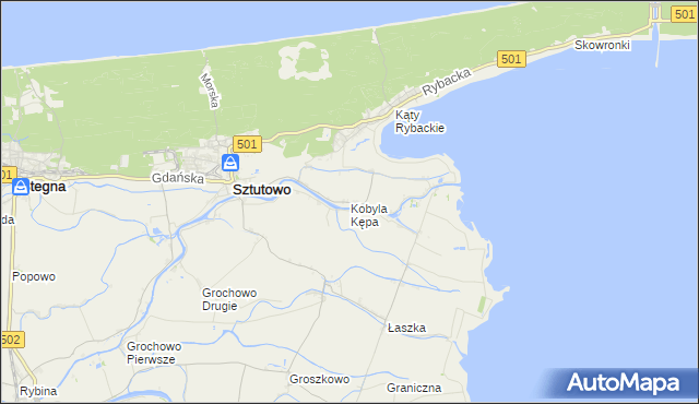 mapa Kobyla Kępa, Kobyla Kępa na mapie Targeo
