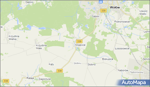 mapa Mojęcice, Mojęcice na mapie Targeo