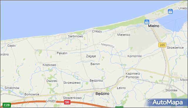mapa Niegoszcz, Niegoszcz na mapie Targeo