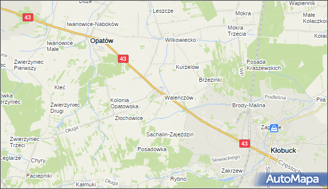 mapa Waleńczów, Waleńczów na mapie Targeo