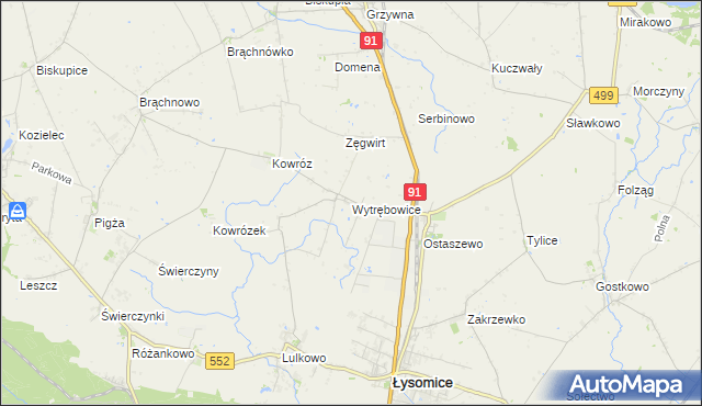 mapa Wytrębowice, Wytrębowice na mapie Targeo