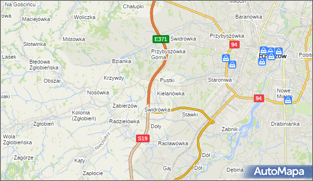 mapa Kielanówka, Kielanówka na mapie Targeo