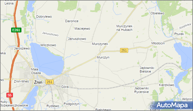 mapa Murczyn, Murczyn na mapie Targeo