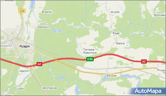 mapa Tarnawa Rzepińska, Tarnawa Rzepińska na mapie Targeo