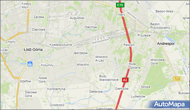 mapa Wiskitno A-Las, Wiskitno A-Las na mapie Targeo