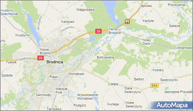 mapa Bobrowiska, Bobrowiska na mapie Targeo