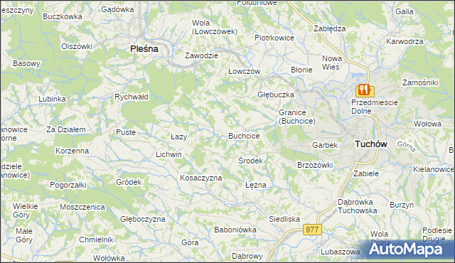mapa Buchcice, Buchcice na mapie Targeo