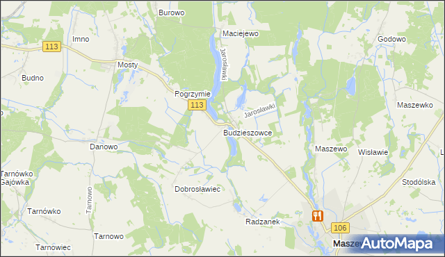 mapa Budzieszowce, Budzieszowce na mapie Targeo