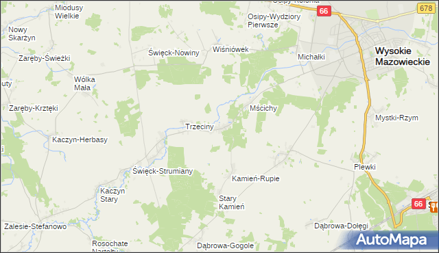 mapa Dąbrowa-Dzięciel, Dąbrowa-Dzięciel na mapie Targeo