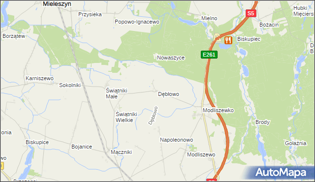 mapa Dębłowo, Dębłowo na mapie Targeo