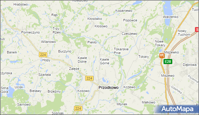 mapa Kawle Górne, Kawle Górne na mapie Targeo