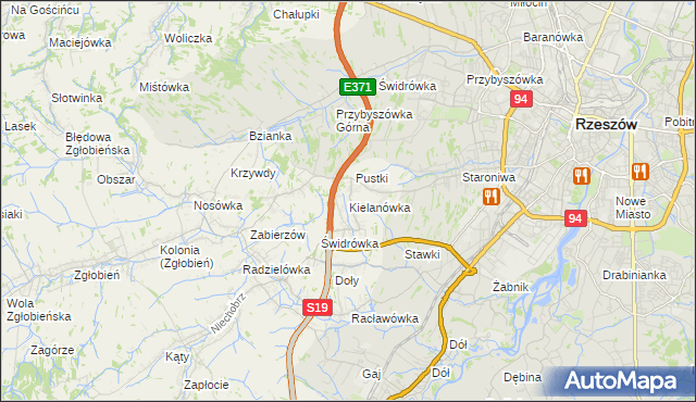 mapa Kielanówka, Kielanówka na mapie Targeo