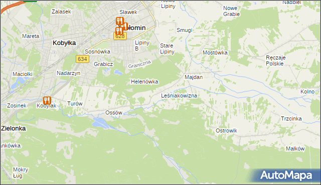 mapa Leśniakowizna, Leśniakowizna na mapie Targeo