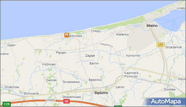 mapa Niegoszcz, Niegoszcz na mapie Targeo