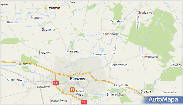 mapa Prokopów, Prokopów na mapie Targeo