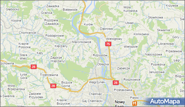 mapa Rdziostów, Rdziostów na mapie Targeo